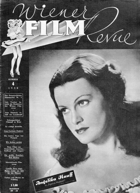 WIENER FILM REVUE magazine side cover Issue 4   1950