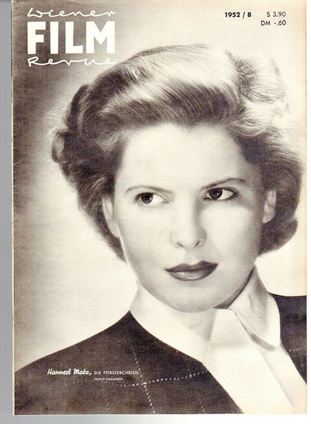 WIENER FILM REVUE magazine side cover Issue 8   1952