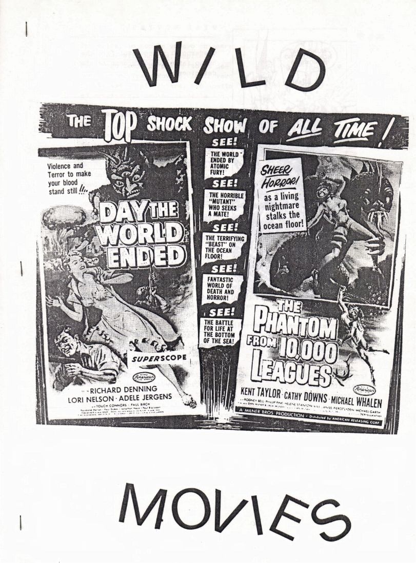 WILD MOVIES magazine side cover Issue 1  February 1986