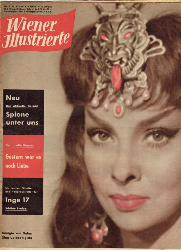 WIENER ILLUSTRIERTE magazine side cover 8 February 1960