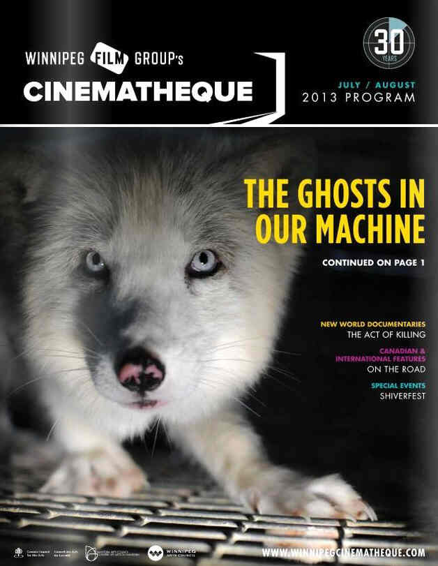 WINNIPEG FILM GROUPS CINEMATHEQUE magazine side cover  July/August 2013
