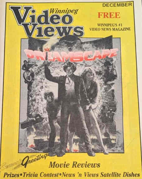 WINNIPEG VIDEO NEWS magazine side cover  December 1984