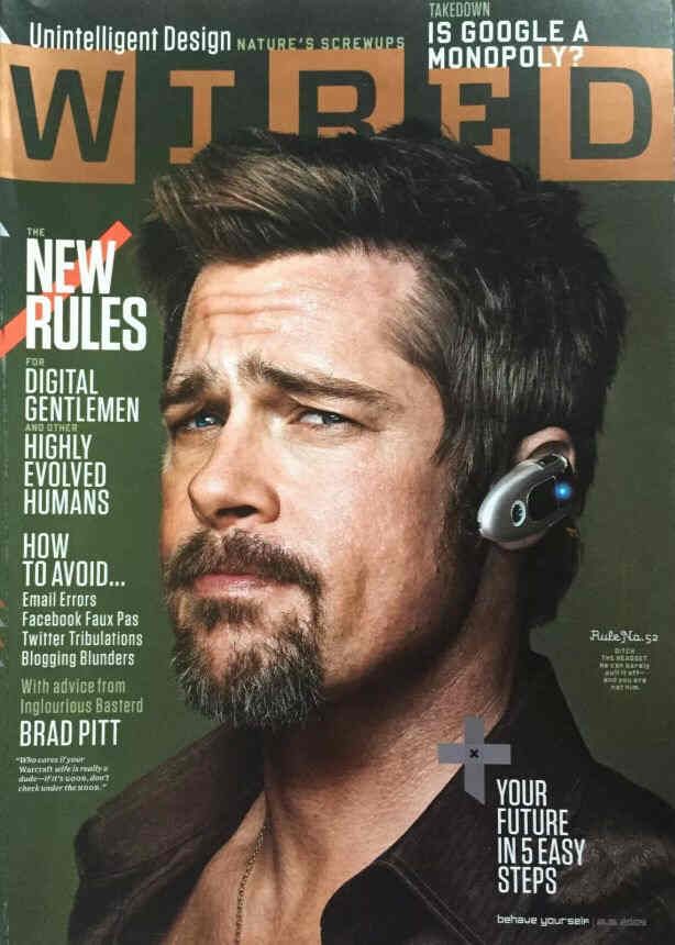 WIRED magazine side cover  August 2009