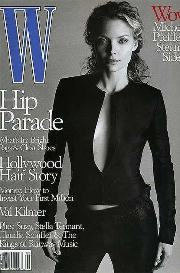 W MAGAZINE USA magazine side cover  February 1999