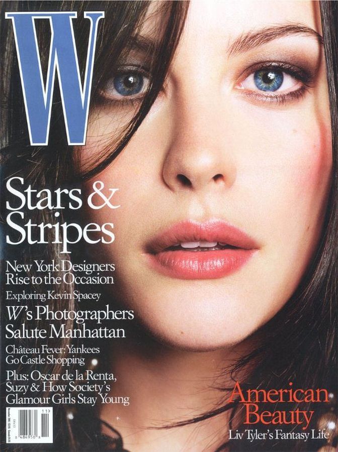 W MAGAZINE USA magazine side cover  November 2001