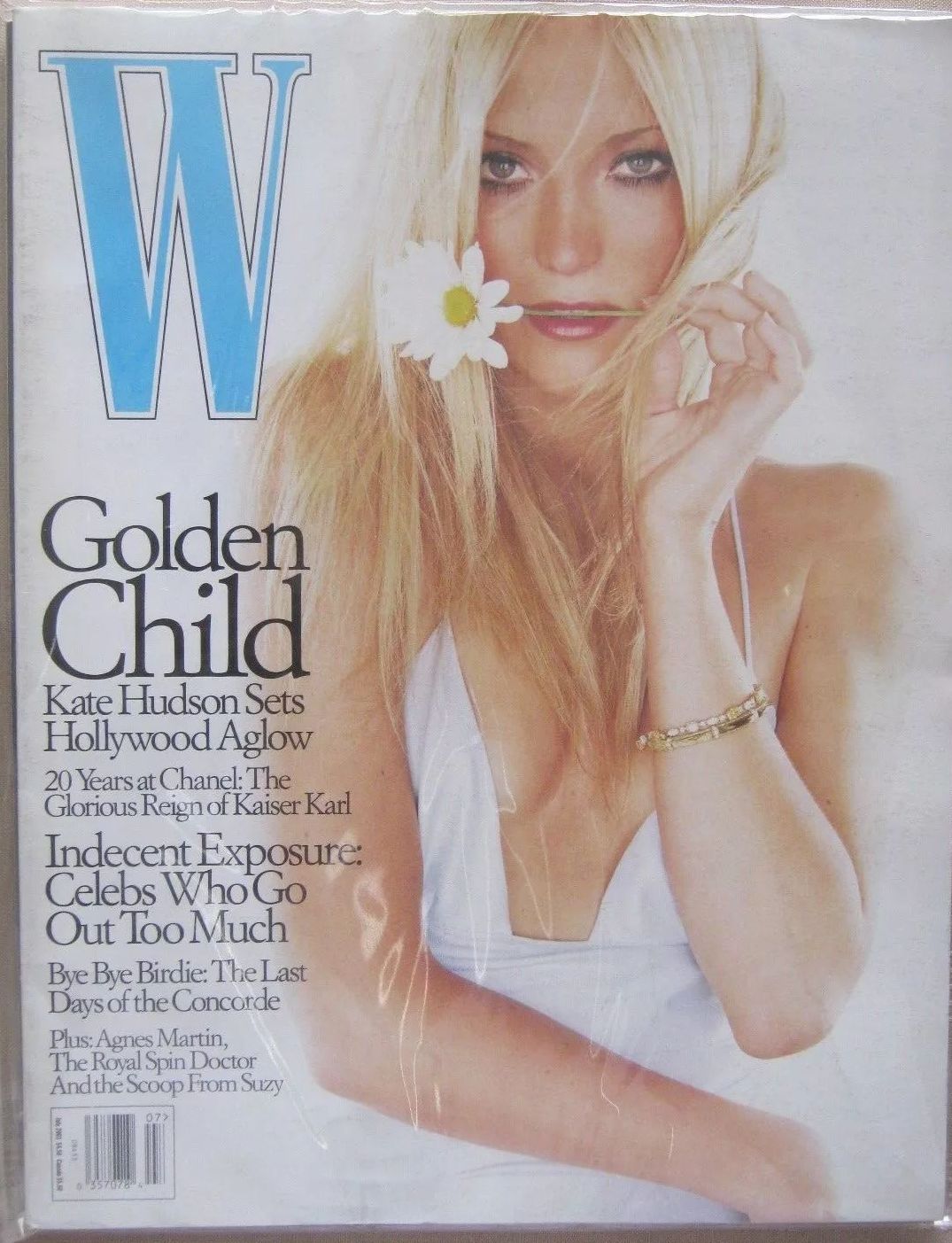 W MAGAZINE USA magazine side cover  July 2003