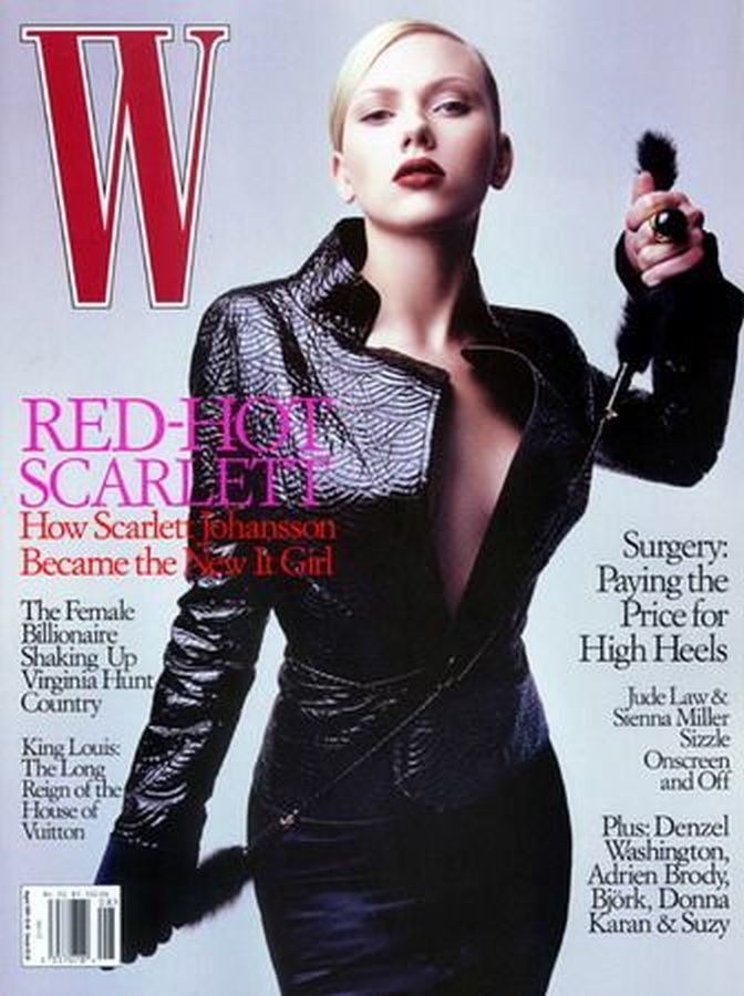 W MAGAZINE USA magazine side cover  August 2004