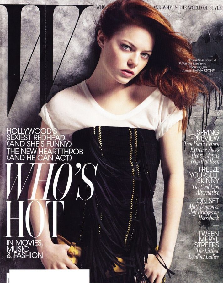 W MAGAZINE USA magazine side cover  January 2011
