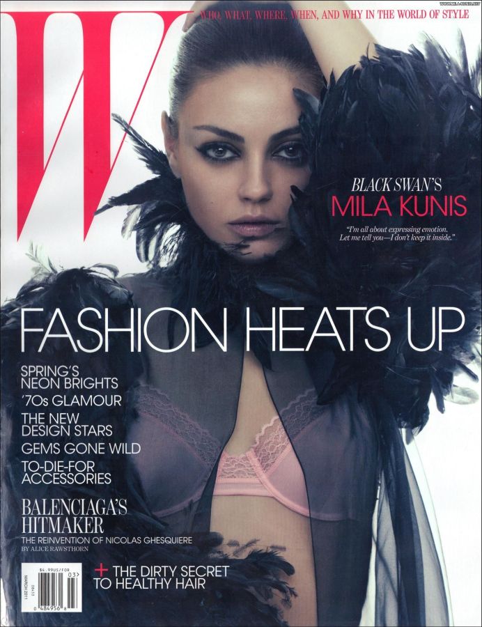W MAGAZINE USA magazine side cover  March 2011