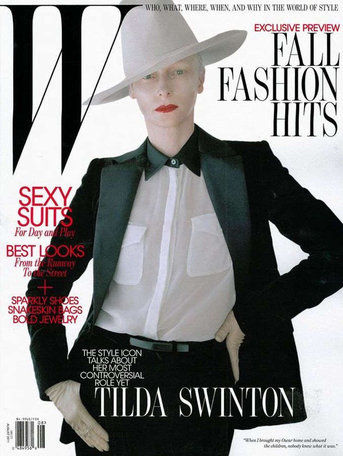 W MAGAZINE USA magazine side cover  August 2011