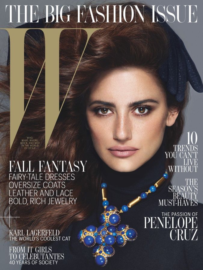 W MAGAZINE USA magazine side cover  September 2012