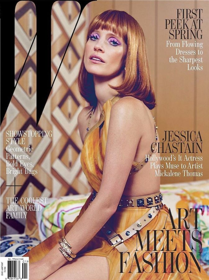 W MAGAZINE USA magazine side cover  January 2013