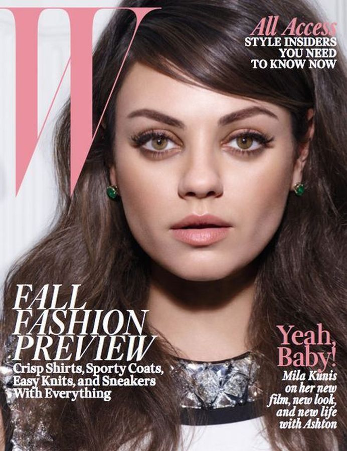 W MAGAZINE USA magazine side cover  August 2014