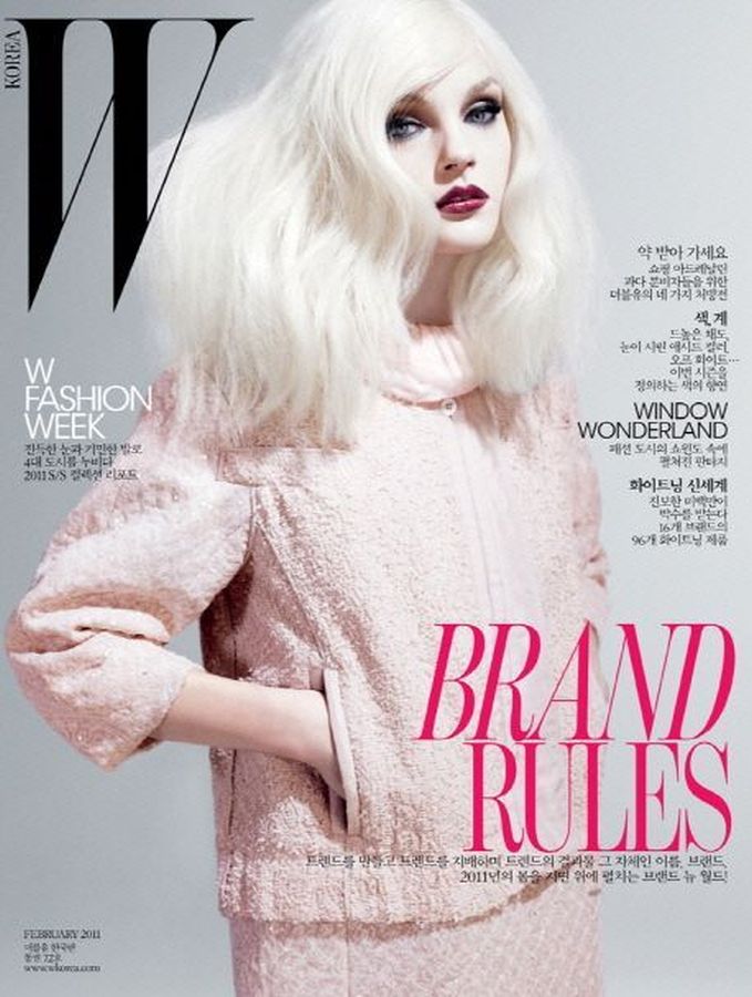 W MAGAZINE KOREA magazine side cover  February 2011
