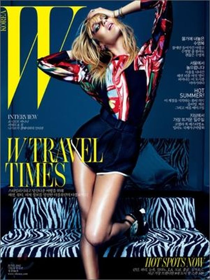 W MAGAZINE KOREA magazine side cover  June 2012