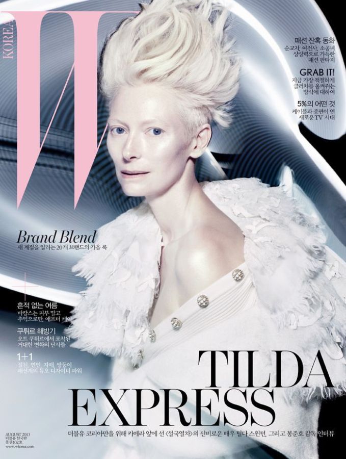 W MAGAZINE KOREA magazine side cover  August 2013