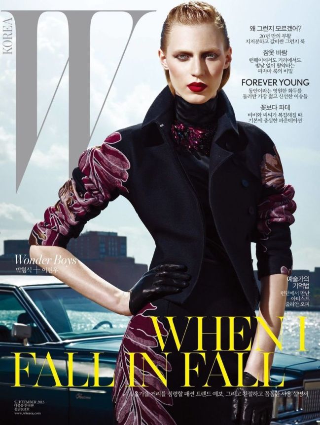 W MAGAZINE KOREA magazine side cover  September 2013