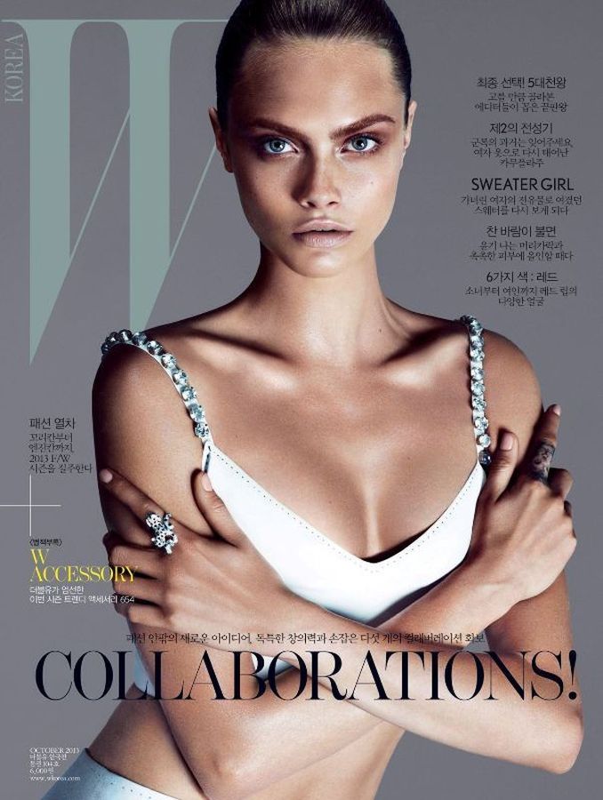 W MAGAZINE KOREA magazine side cover  October 2013