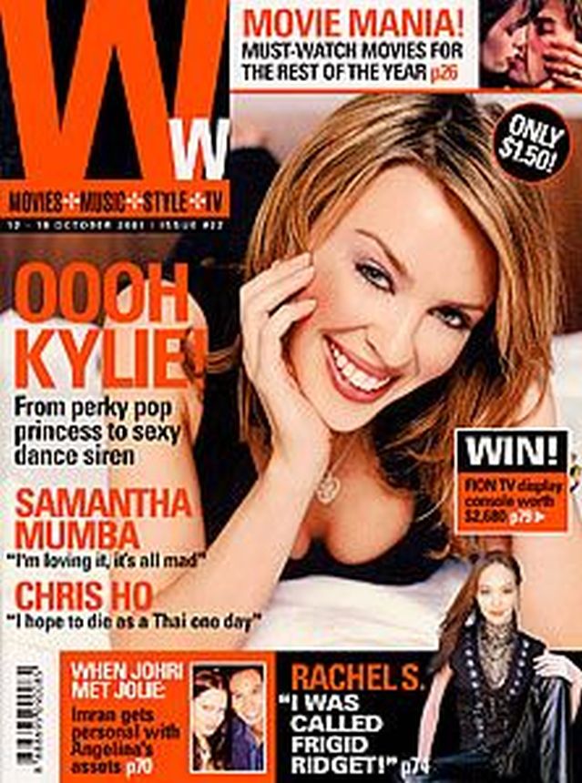 W MAGAZINE SINGAPORE magazine side cover 12 October 2001