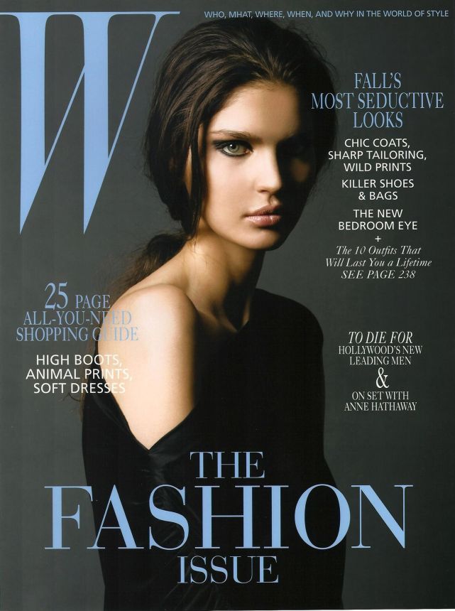 W MAGAZINE UK magazine side cover 20 October 2011