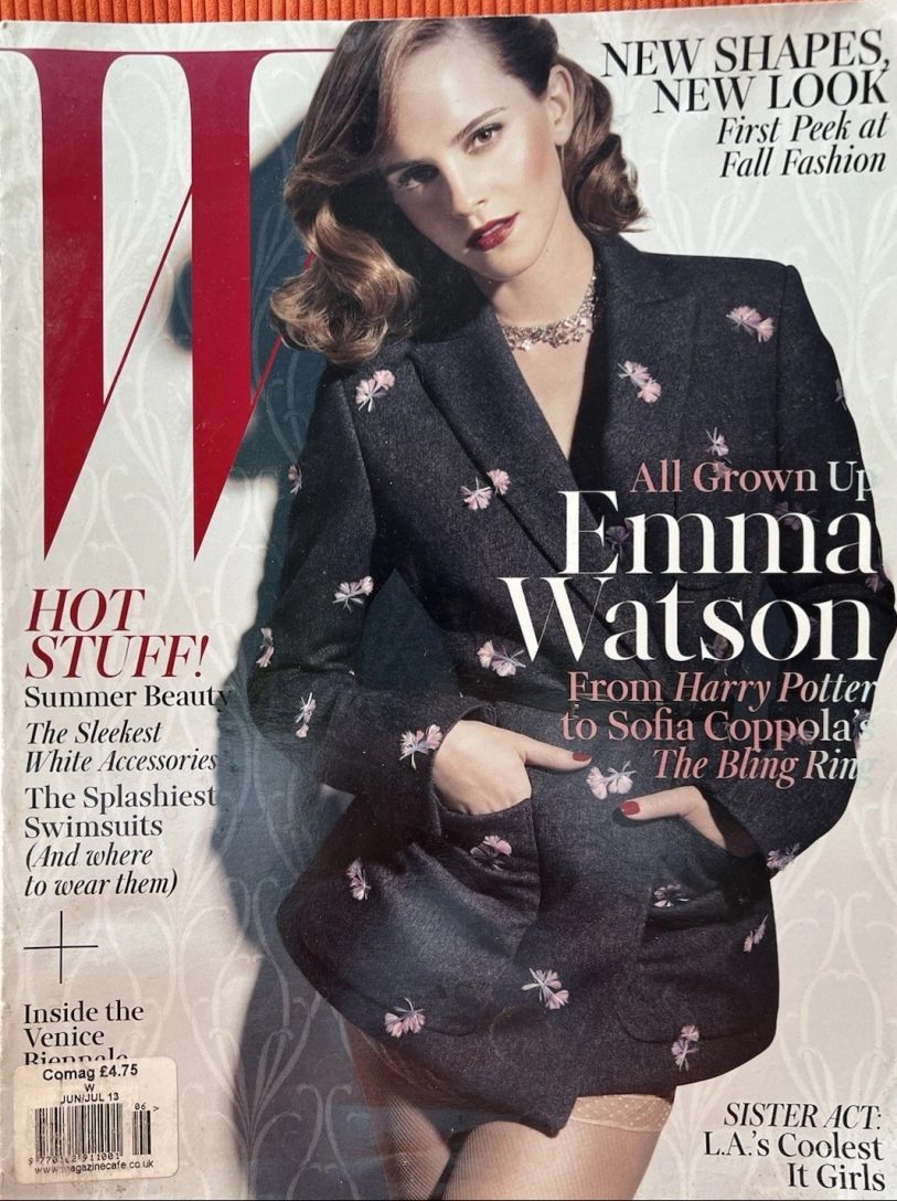 W MAGAZINE UK magazine side cover  June/July 2013