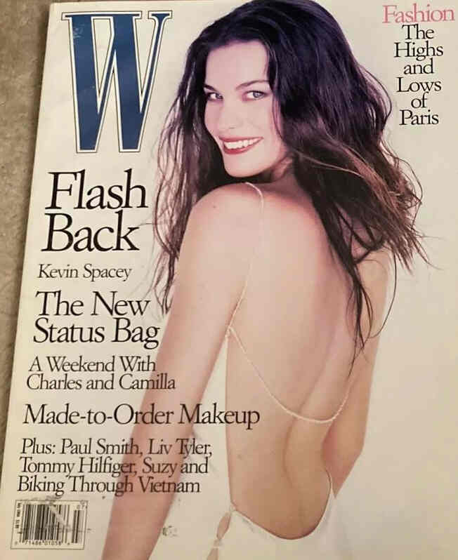 W MAGAZINE USA magazine side cover  July 1998