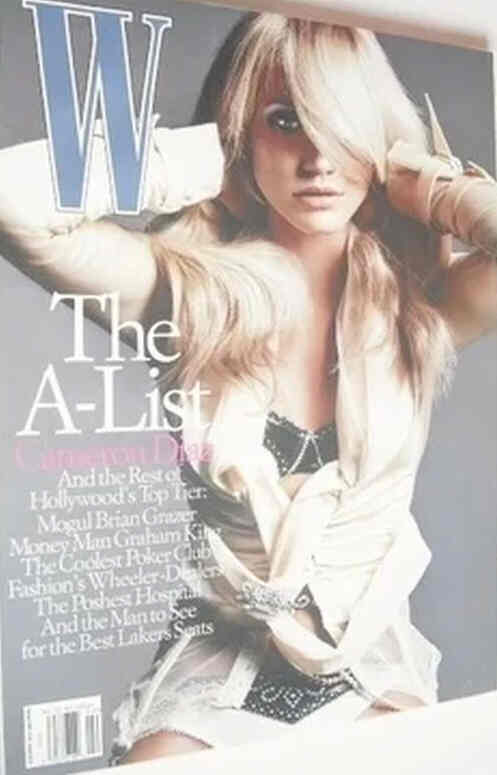 W MAGAZINE USA magazine side cover  February 2004