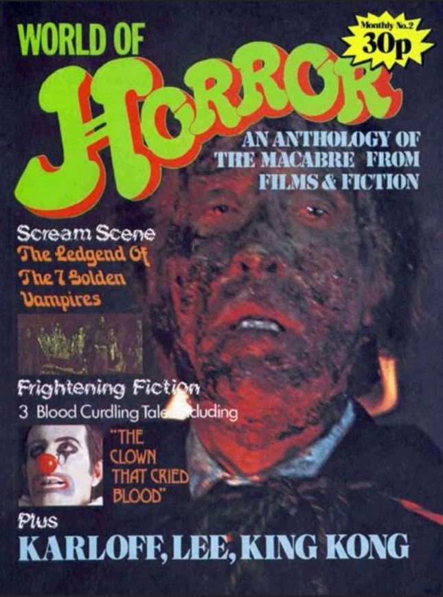 WORLD OF HORROR magazine side cover Issue 2  1974
