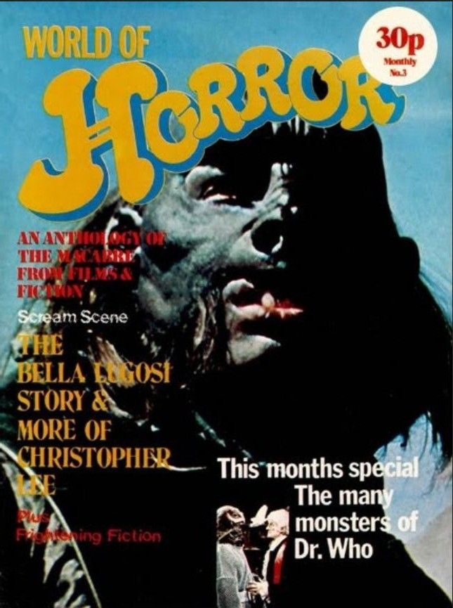 WORLD OF HORROR magazine side cover Issue 3  1974