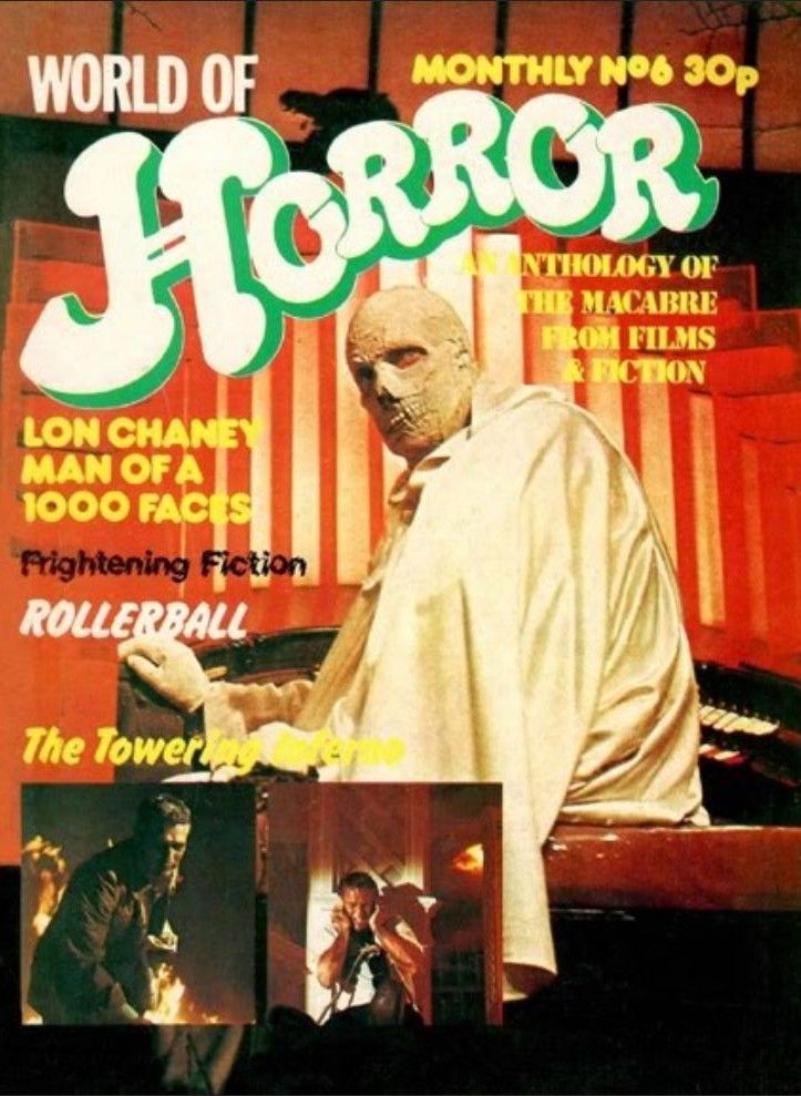WORLD OF HORROR magazine side cover Issue 6  1974