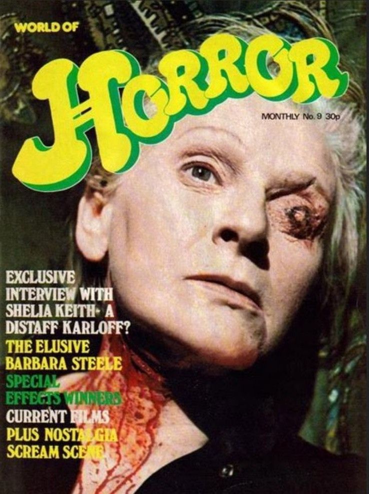 WORLD OF HORROR magazine side cover Issue 9 July 1975
