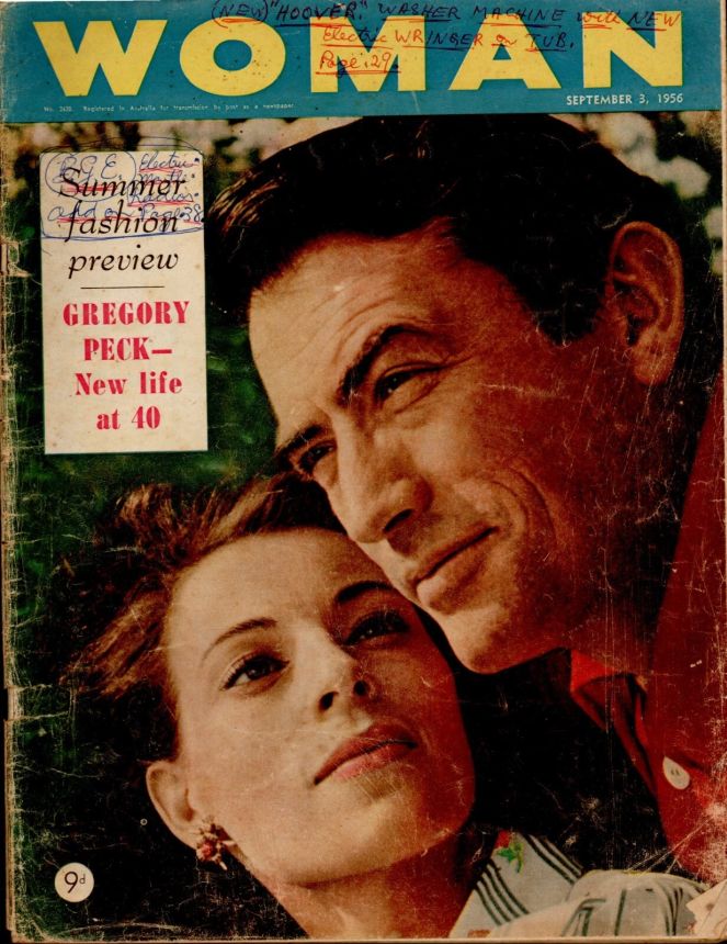 WOMAN AUSTRALIA magazine side cover 3 September 1956