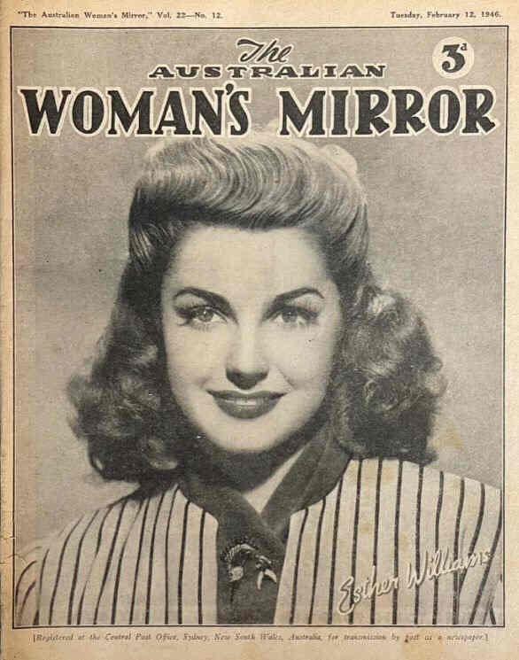 AUSTRALIAN WOMANS MIRROR magazine side cover 12 February 1946