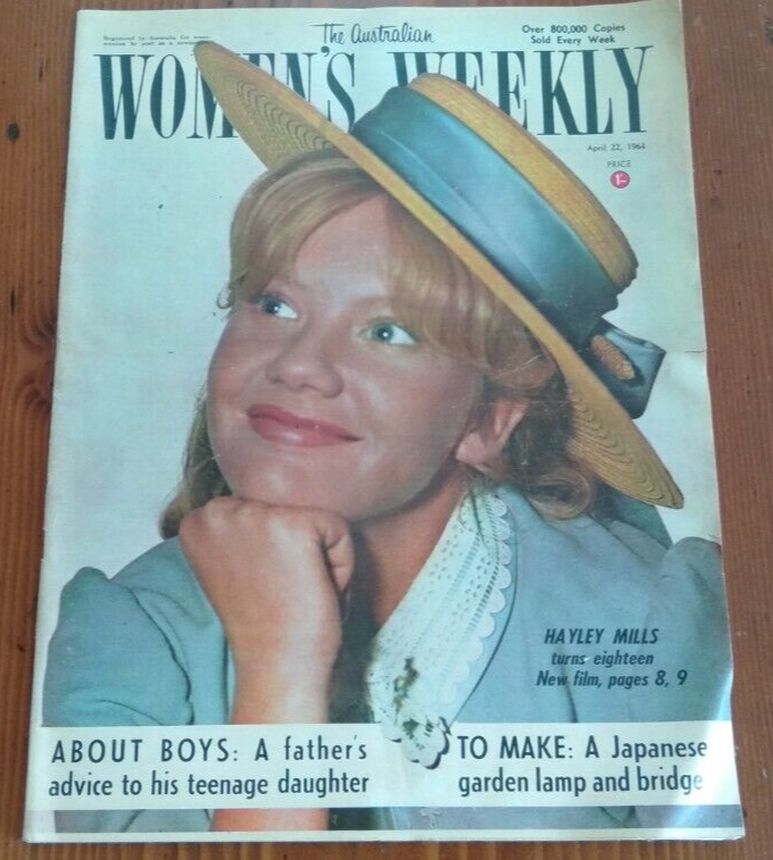 AUSTRALIAN WOMENS WEEKLY magazine side cover 22 April 1964