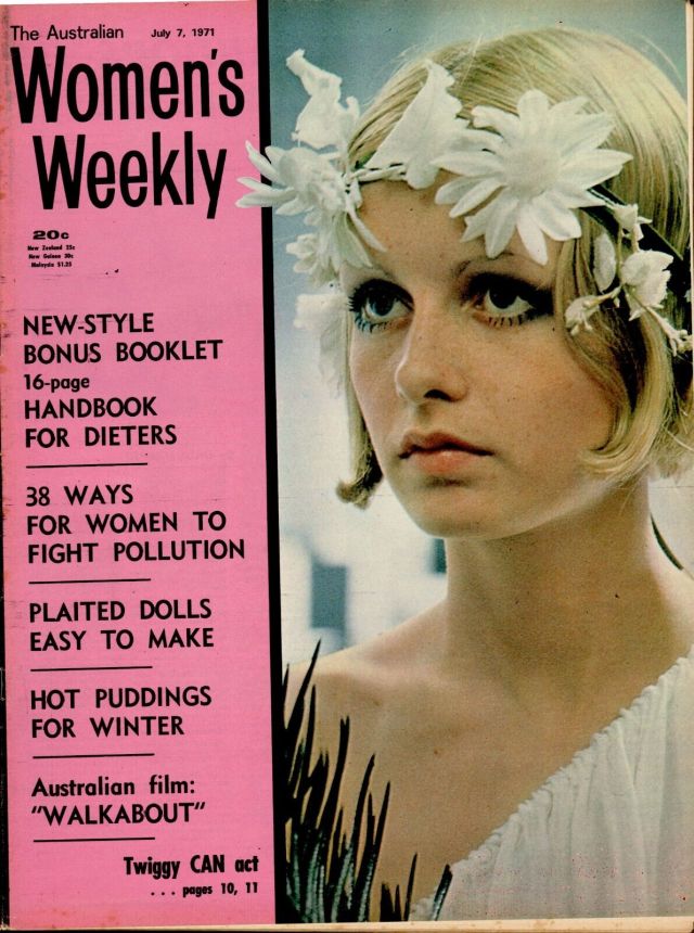 AUSTRALIAN WOMENS WEEKLY magazine side cover 7 July 1971