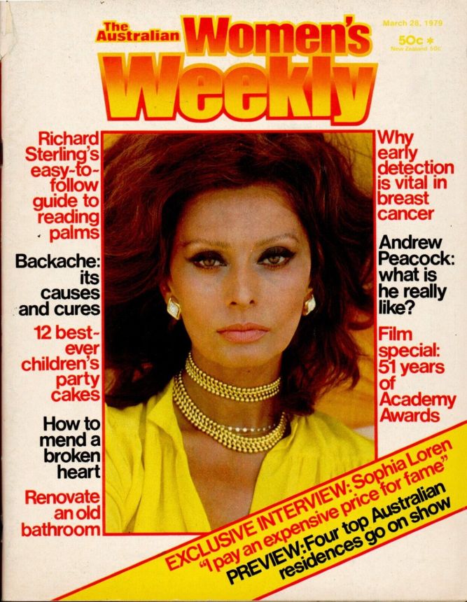 AUSTRALIAN WOMENS WEEKLY magazine side cover 28 March 1979