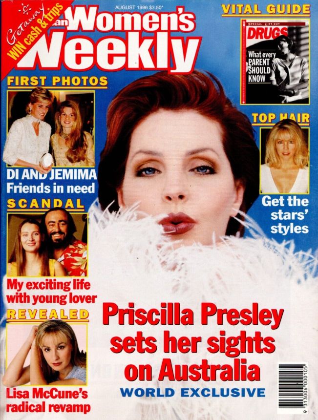 AUSTRALIAN WOMENS WEEKLY magazine side cover  August 1996