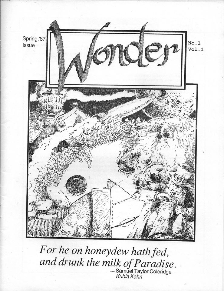 WONDER magazine side cover Issue 1 Spring 1987