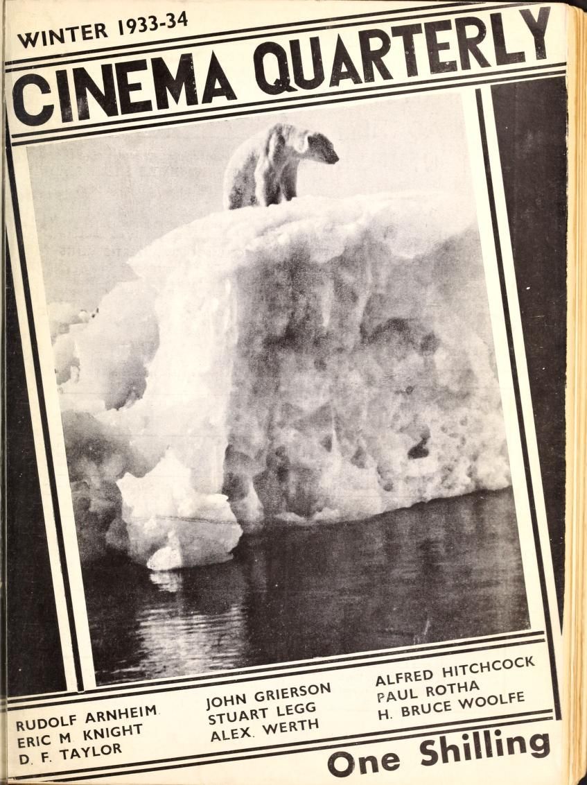 CINEMA QUARTERLY/WORLD FILM NEWS/SEE magazine side cover Issue 6  Vol 2 # 2 Winter 1933