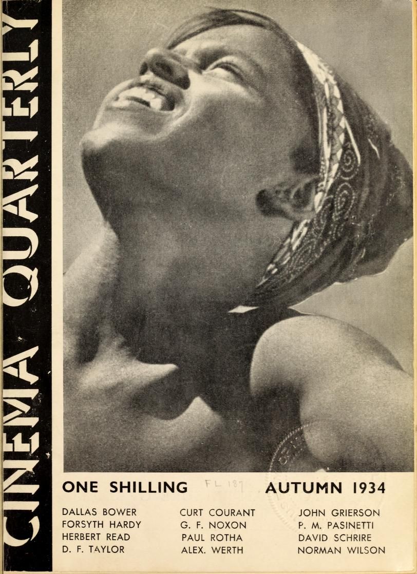 CINEMA QUARTERLY/WORLD FILM NEWS/SEE magazine side cover Issue 9  Vol 3 # 1 Autumn 1934
