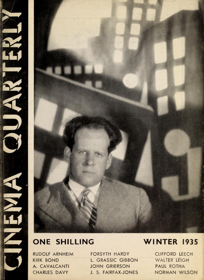 CINEMA QUARTERLY/WORLD FILM NEWS/SEE magazine side cover Issue 10  Vol 3 # 2 Winter/December 1934