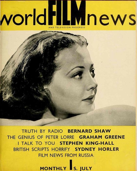 CINEMA QUARTERLY/WORLD FILM NEWS/SEE magazine side cover Issue 4  Vol 1 # 4 July 1936