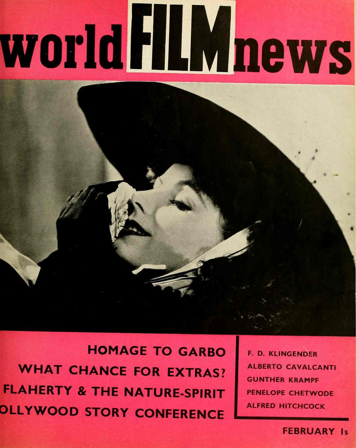 CINEMA QUARTERLY/WORLD FILM NEWS/SEE magazine side cover Issue 11  Vol 1 # 11 February 1937