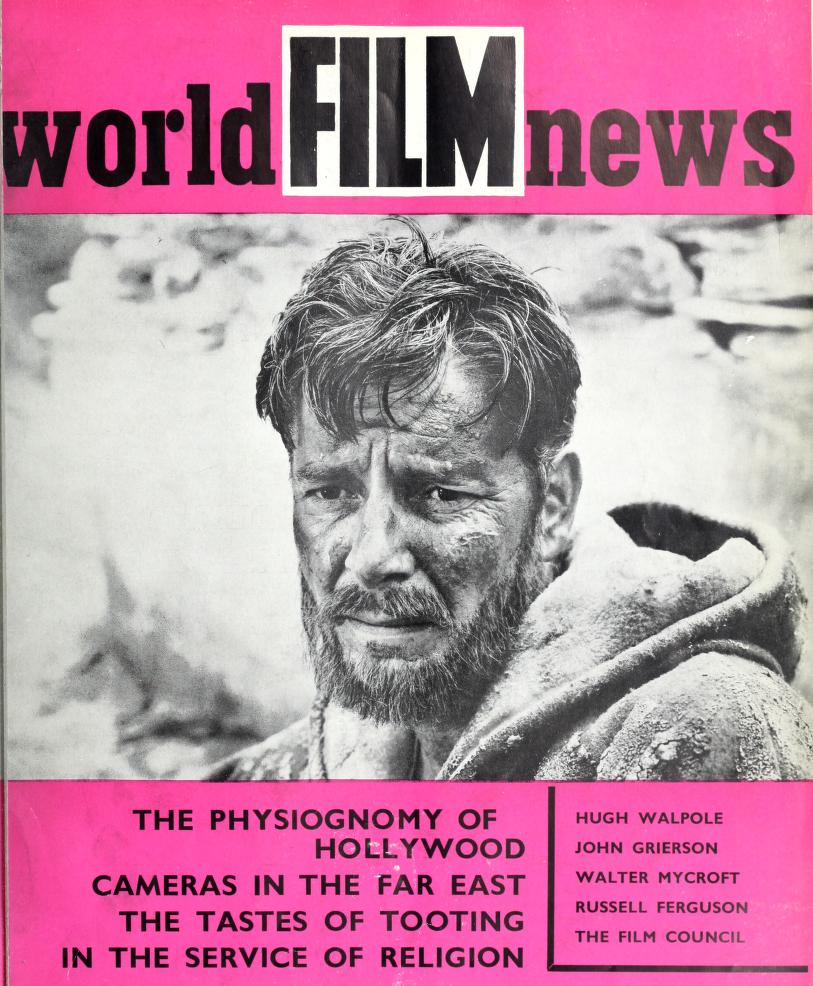 CINEMA QUARTERLY/WORLD FILM NEWS/SEE magazine side cover Issue 14  Vol 2 # 2 May 1937