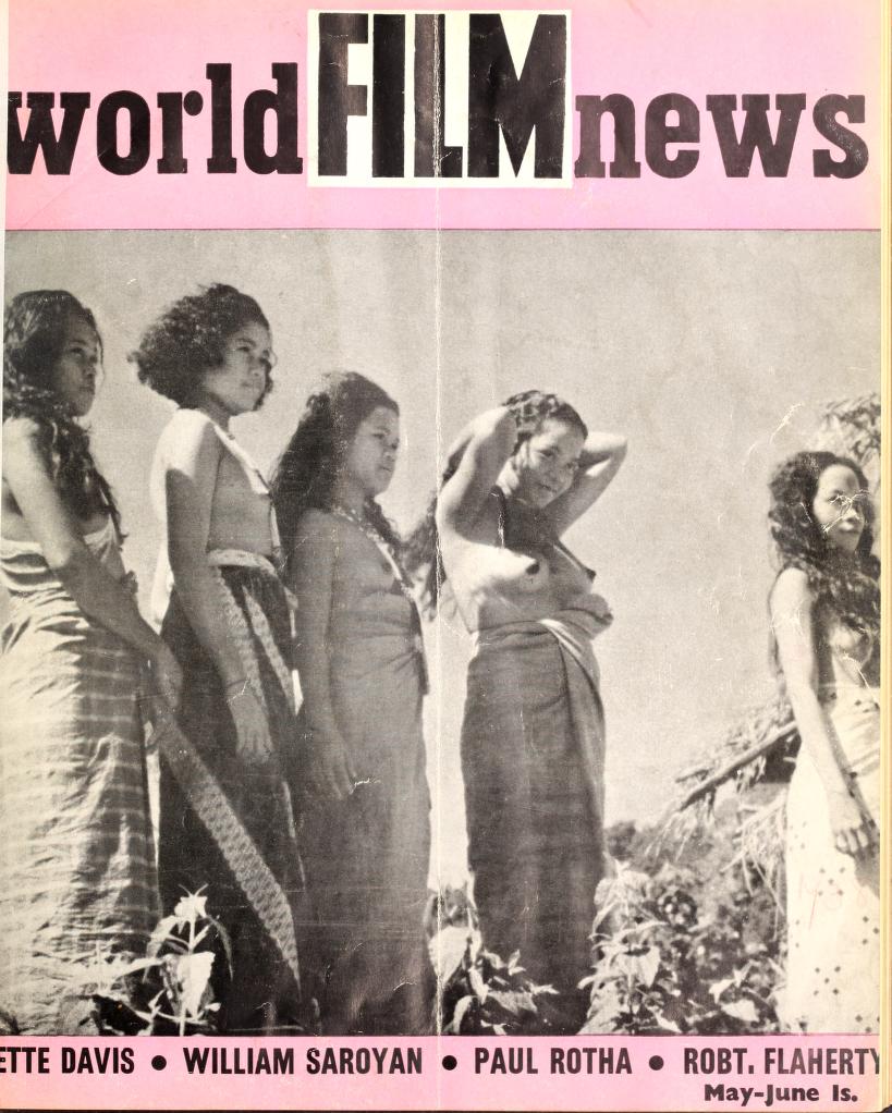 CINEMA QUARTERLY/WORLD FILM NEWS/SEE magazine side cover Issue 26  Vol 3 # 2 May/June 1938
