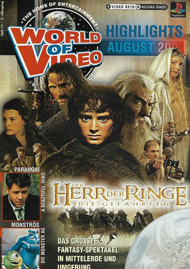 WORLD OF VIDEO magazine side cover  August 2002
