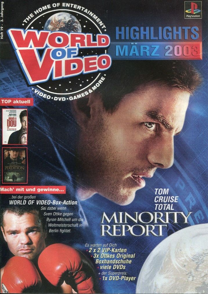 WORLD OF VIDEO magazine side cover  March 2003