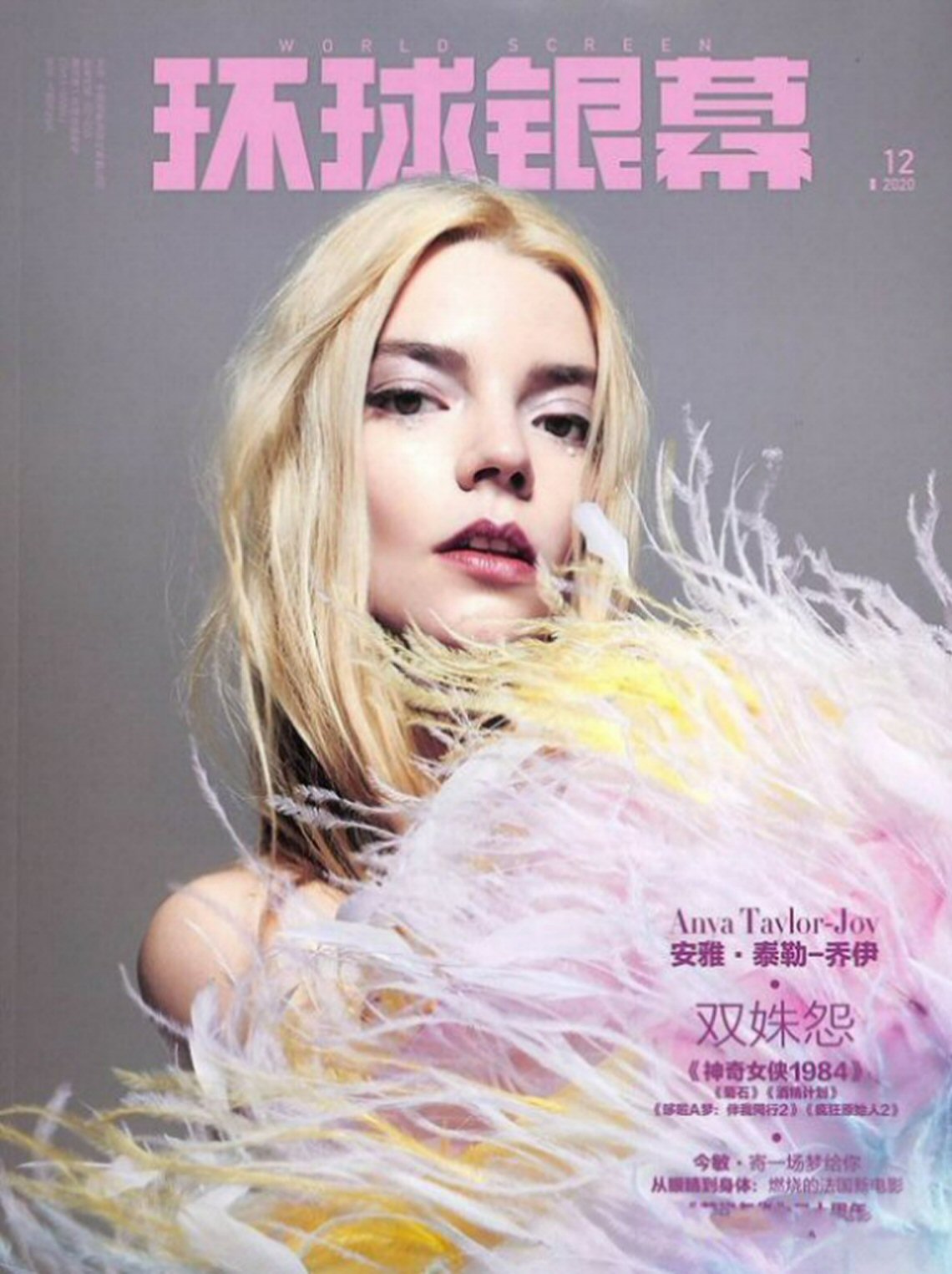 WORLD SCREEN (Ch) magazine side cover  December 2020