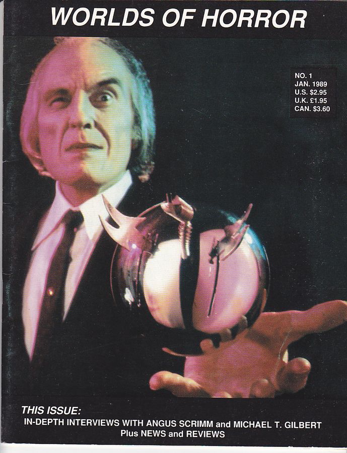 WORLDS OF HORROR magazine cover Issue 1 January 1989