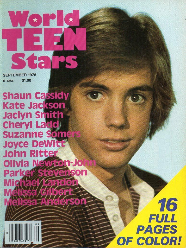 WORLD TEEN STARS magazine side cover Issue 1 September 1978
